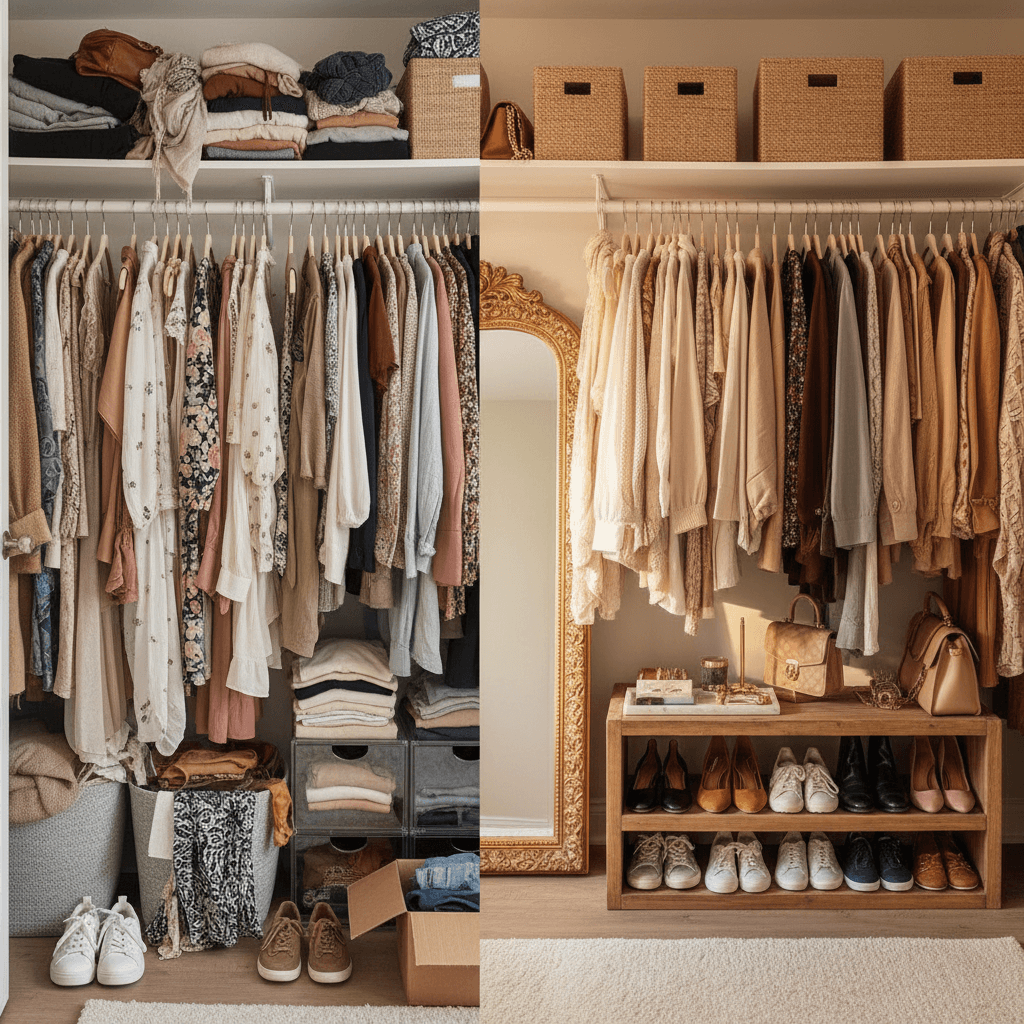 A thoughtfully curated wardrobe reflecting the Closet Rebellion approach